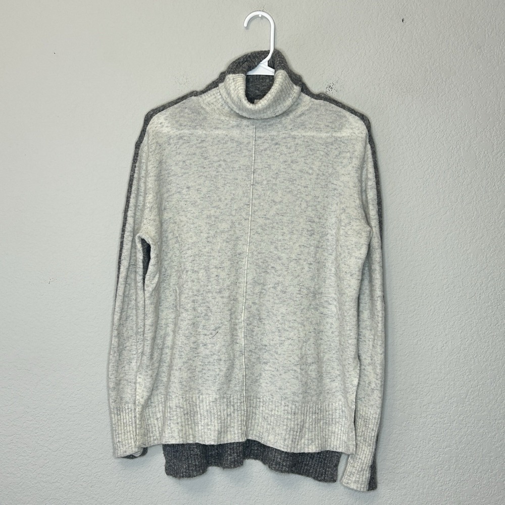 Athleta Transit Merino Wool Blend Colorblock Turtleneck Sweater Women's Size XS